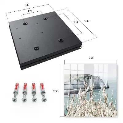 Wall mounted key cabinet Cliffs and delicate grasses