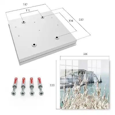 Wall mounted key cabinet Cliffs and delicate grasses