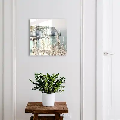 Wall mounted key cabinet Cliffs and delicate grasses