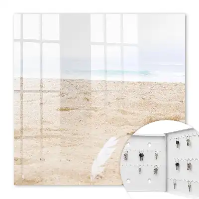 Decorative key box Beach relaxation by the calm sea
