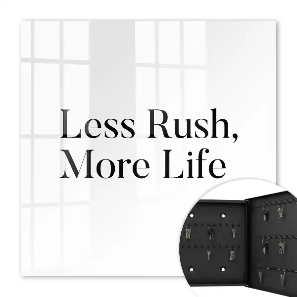 Less Rush More Life Motivating Key Box for Home