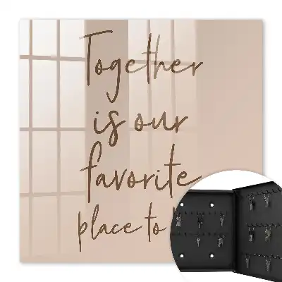 Decorative Key Box with The Inscription Together Is Our Favorite Place