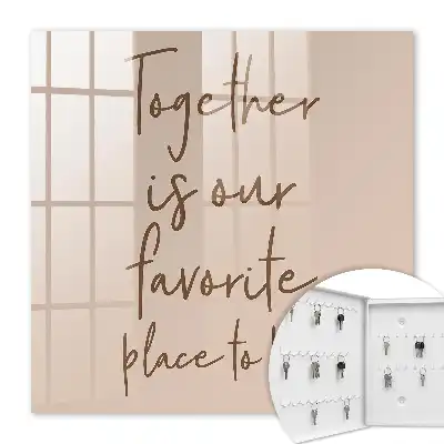 Decorative Key Box with The Inscription Together Is Our Favorite Place
