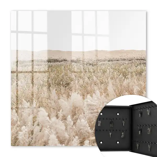 Wall mounted key cabinet Desert harmony of minimalist dunes