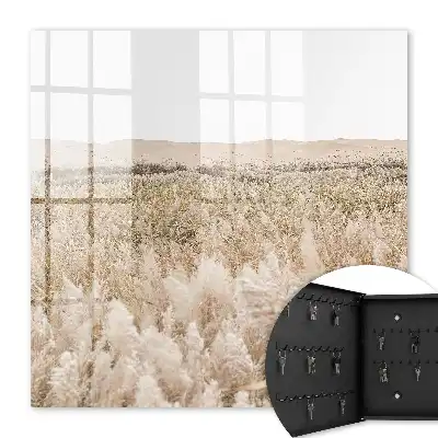 Wall mounted key cabinet Desert harmony of minimalist dunes