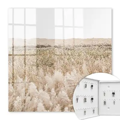 Wall mounted key cabinet Desert harmony of minimalist dunes