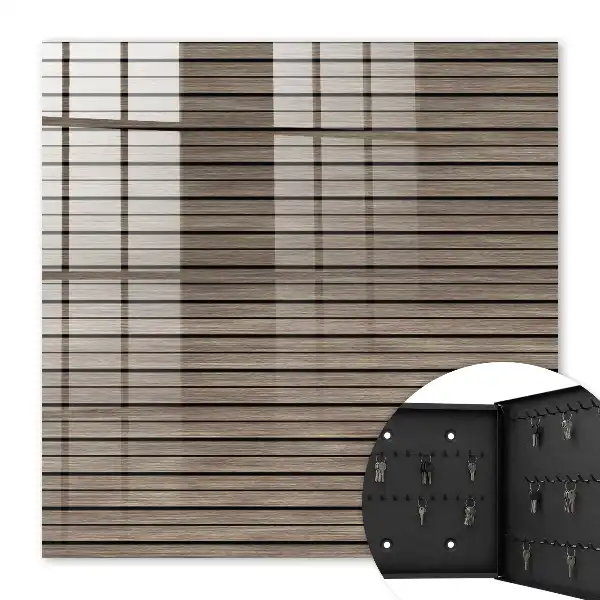 Wall mounted key box Wooden boards in harmonious lines