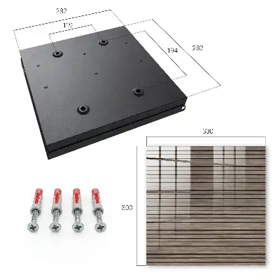 Wall mounted key box Wooden boards in harmonious lines