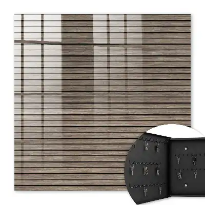 Wall mounted key box Wooden boards in harmonious lines
