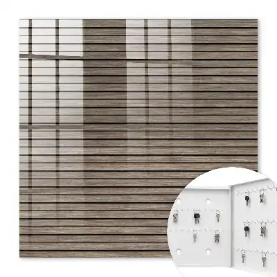 Wall mounted key box Wooden boards in harmonious lines