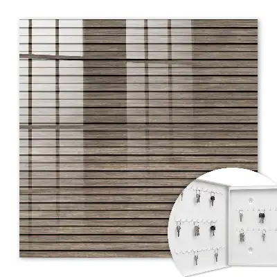 Wall mounted key box Wooden boards in harmonious lines