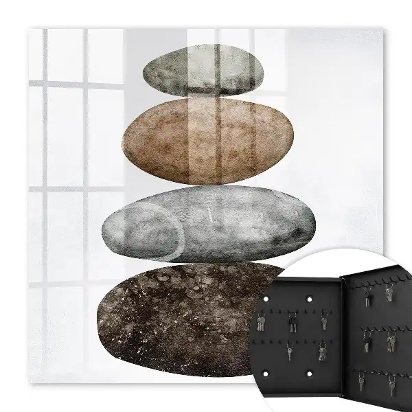 Key box for home A set of stones in subtle colors