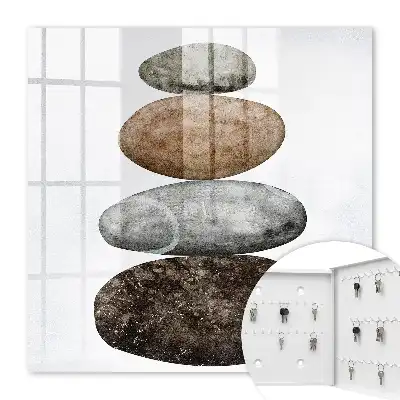 Key box for home A set of stones in subtle colors