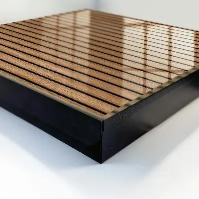 Decorative key box Wooden panels in natural tones