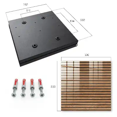 Decorative key box Wooden panels in natural tones