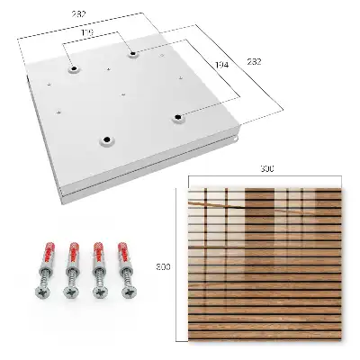 Decorative key box Wooden panels in natural tones