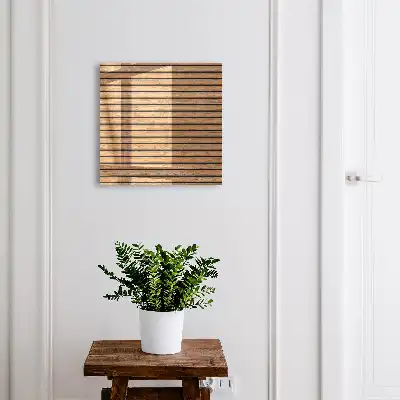 Decorative key box Wooden panels in natural tones