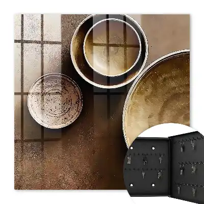 Wall mounted key box Brown textured background set