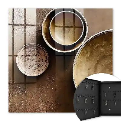 Wall mounted key box Brown textured background set