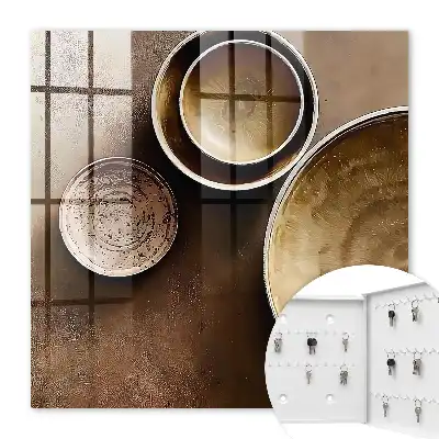 Wall mounted key box Brown textured background set
