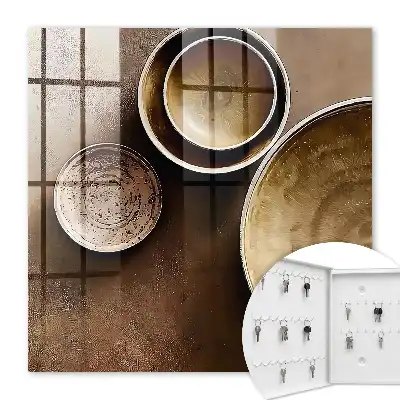 Wall mounted key box Brown textured background set