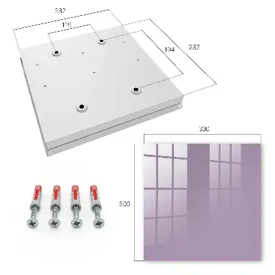 Wall mounted key cabinet Lilac purple minimalism elegance