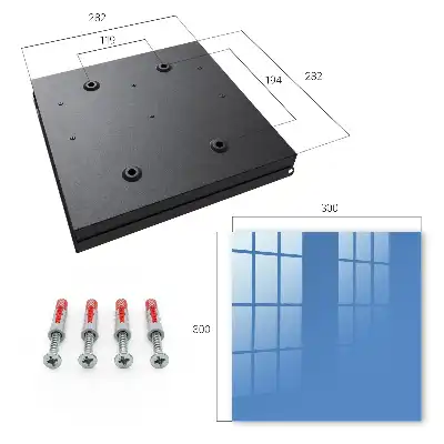 Wall mounted key cabinet Blue color calming smoother