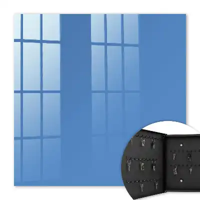 Wall mounted key cabinet Blue color calming smoother