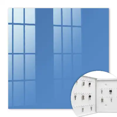 Wall mounted key cabinet Blue color calming smoother