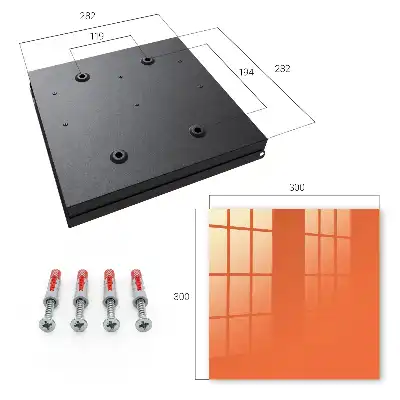Key cabinet Strong orange, uniform surface