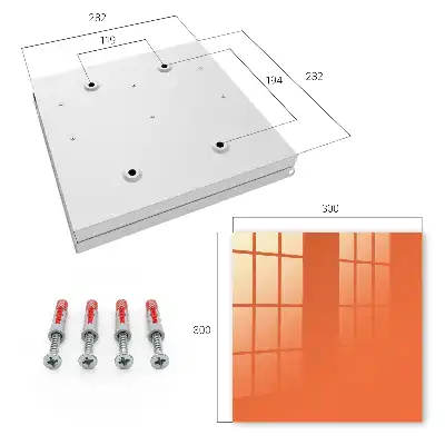 Key cabinet Strong orange, uniform surface