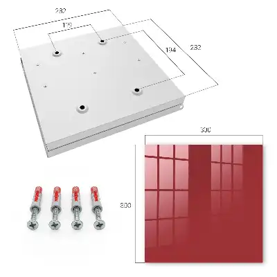 Wall mounted key box Deep burgundy color