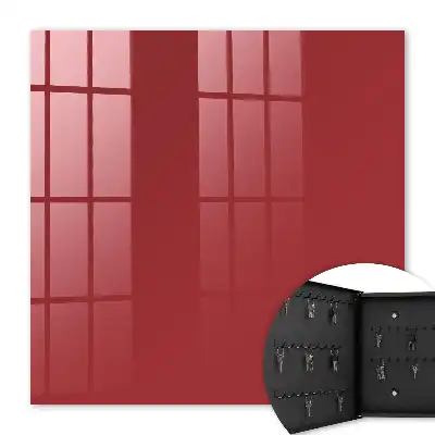 Wall mounted key box Deep burgundy color