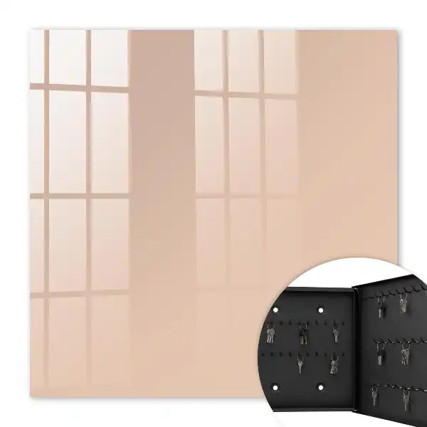Wall mounted key cabinet Warm atmospheric beige