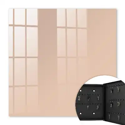 Wall mounted key cabinet Warm atmospheric beige