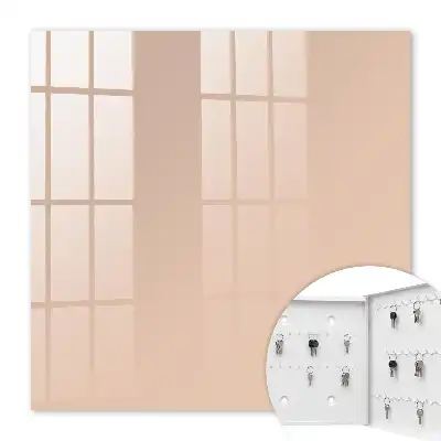 Wall mounted key cabinet Warm atmospheric beige