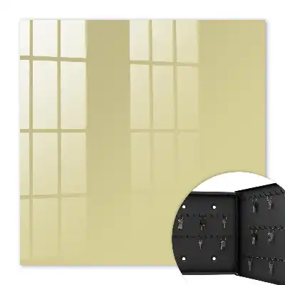Wall mounted key box Pastel yellow in a light shade