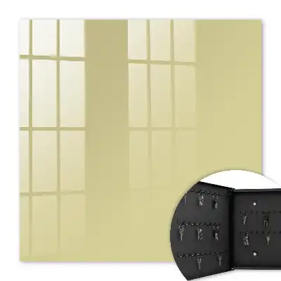 Wall mounted key box Pastel yellow in a light shade