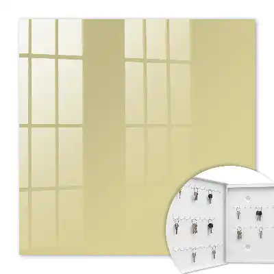 Wall mounted key box Pastel yellow in a light shade