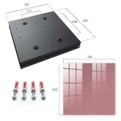 Wall mounted key cabinet Dusty pink minimalist style