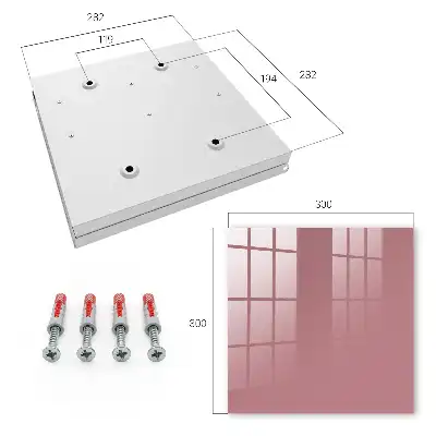 Wall mounted key cabinet Dusty pink minimalist style
