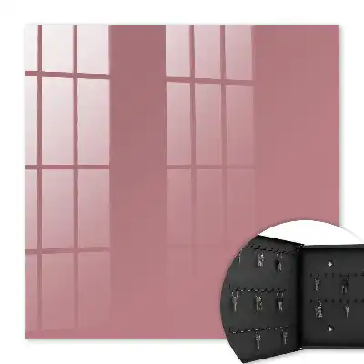 Wall mounted key cabinet Dusty pink minimalist style
