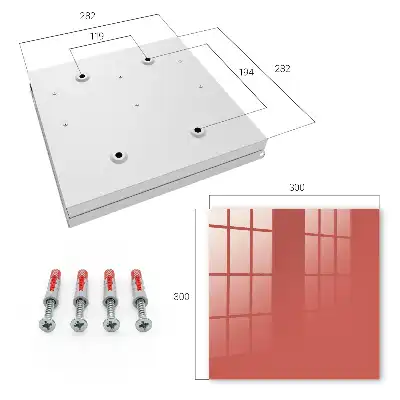 Wall mounted key cabinet Dark salmon warm modern