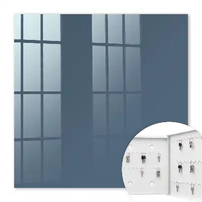 Wall mounted key box Pastel navy blue color
