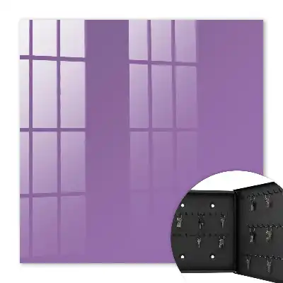 Wall mounted key cabinet Purple color minimalism expressiveness