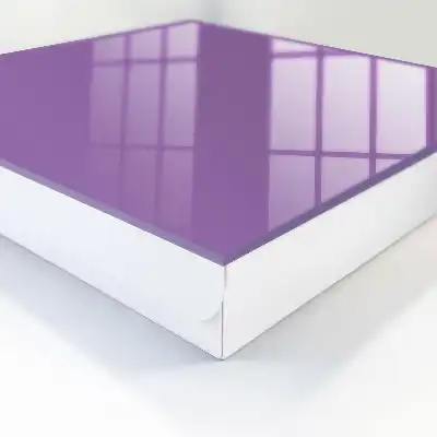 Wall mounted key cabinet Purple color minimalism expressiveness