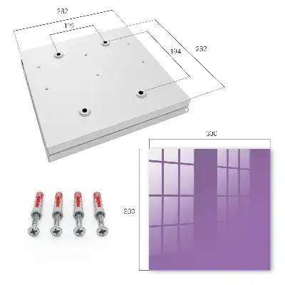Wall mounted key cabinet Purple color minimalism expressiveness