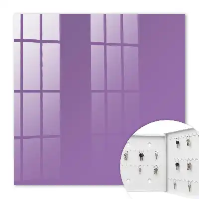Wall mounted key cabinet Purple color minimalism expressiveness