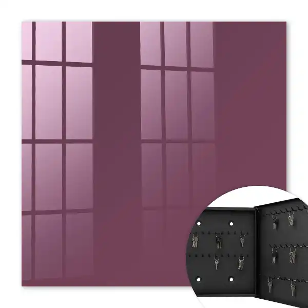 Key cabinet Burgundy color, uniform texture
