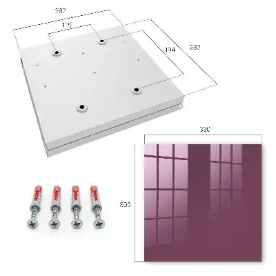 Key cabinet Burgundy color, uniform texture